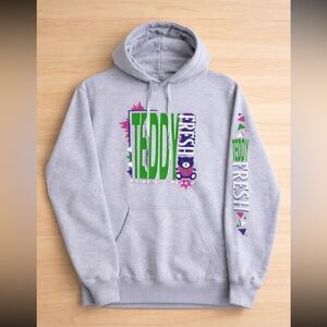 Teddy Fresh Hoodie Adult Large Grey Pullover Retro H3 Merch Streetwear Retro